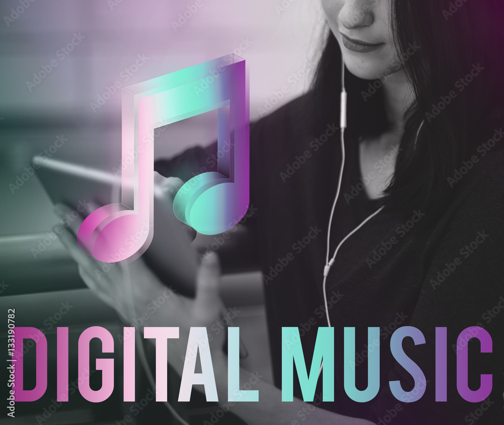 Digital Music Streaming Online Entertainment Media Concept