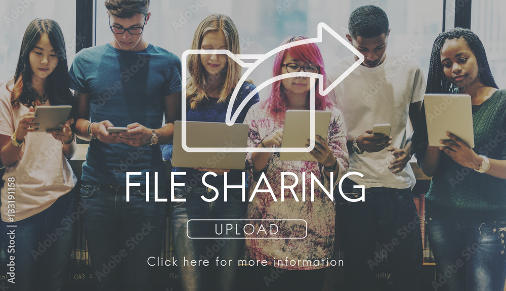 Data Transfer Exchange Sharing Sync Upload Concept