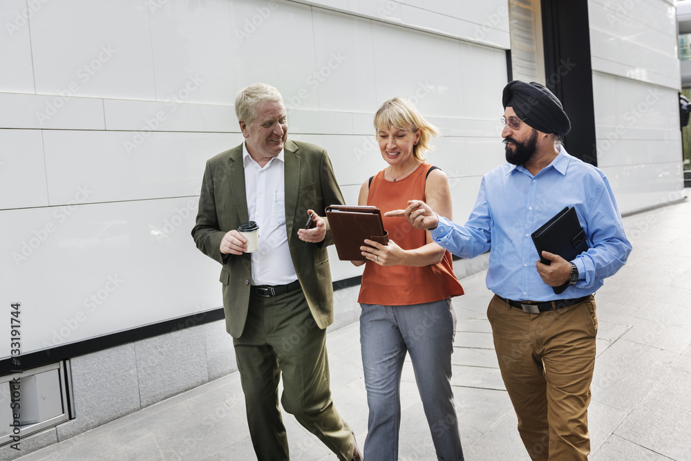 Business People Walking Together Concept