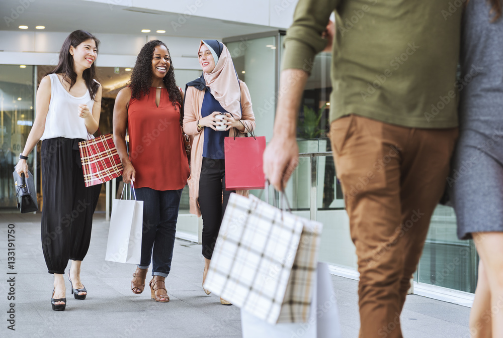 Group Of People Shopping Concept