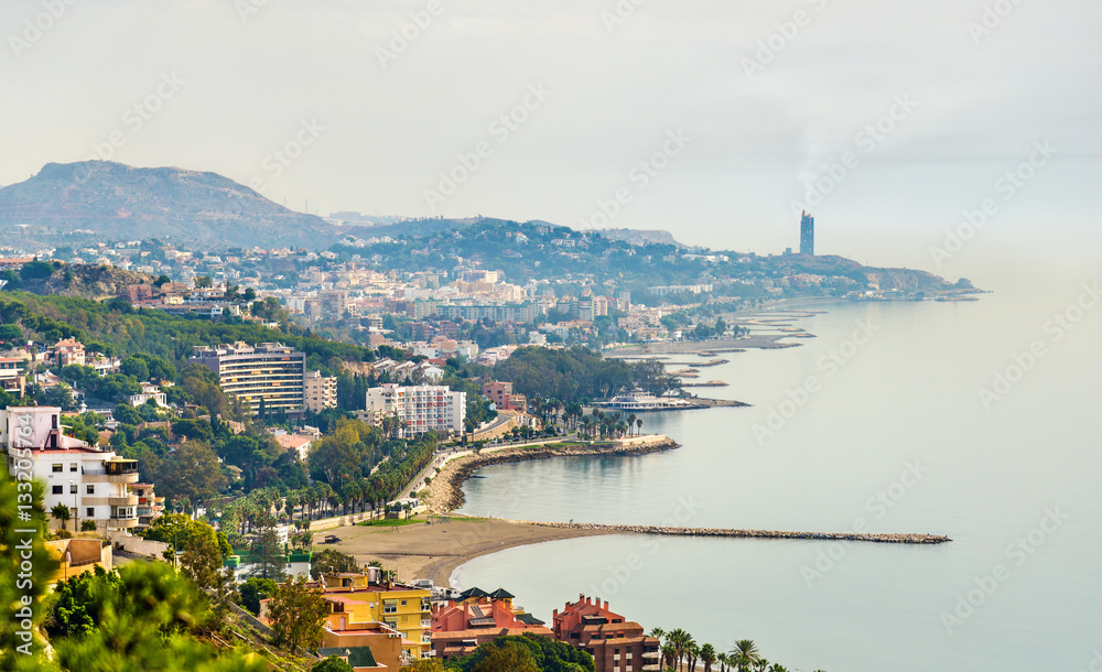 Mediterranean coast at Malaga, Spain