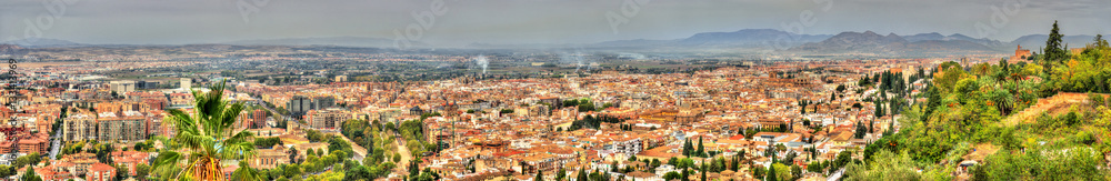 Panorama of Granada in Spain