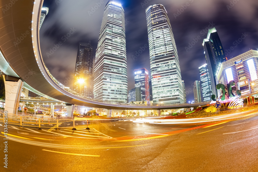 shanghai cityscape at night