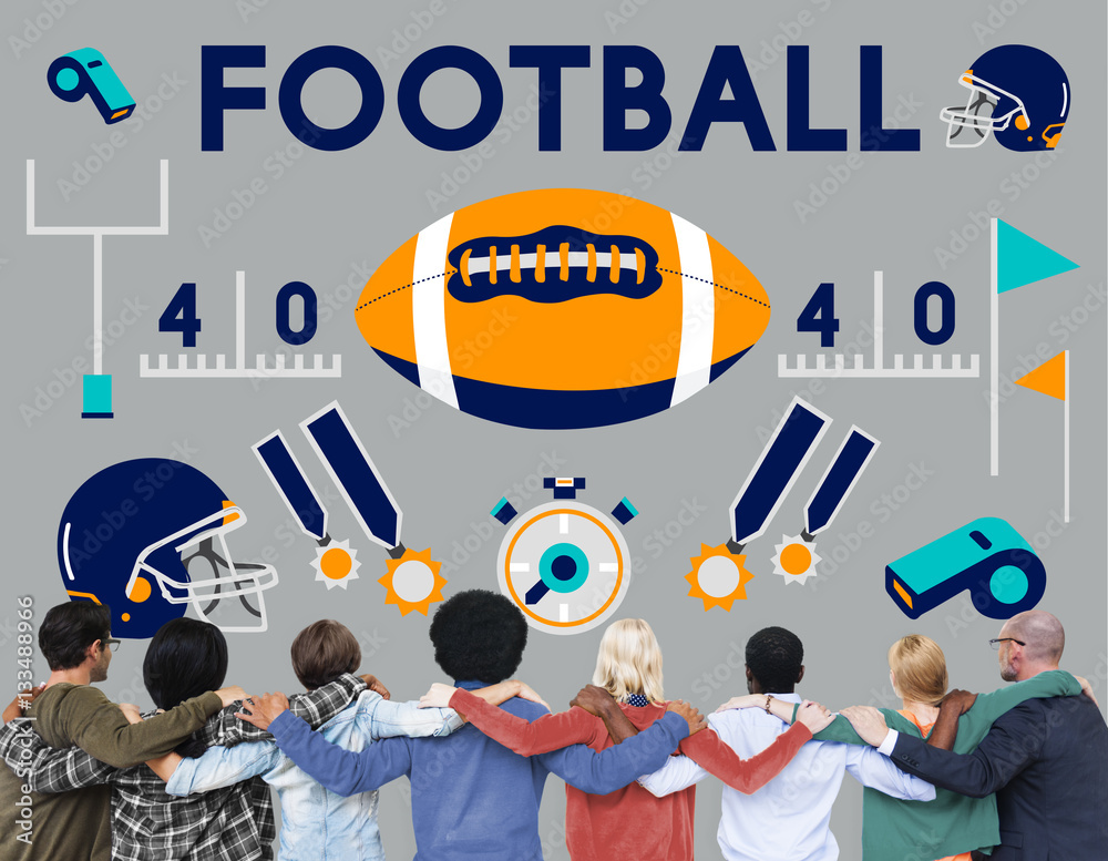 Football Game Ball Play Sports Graphics Concept