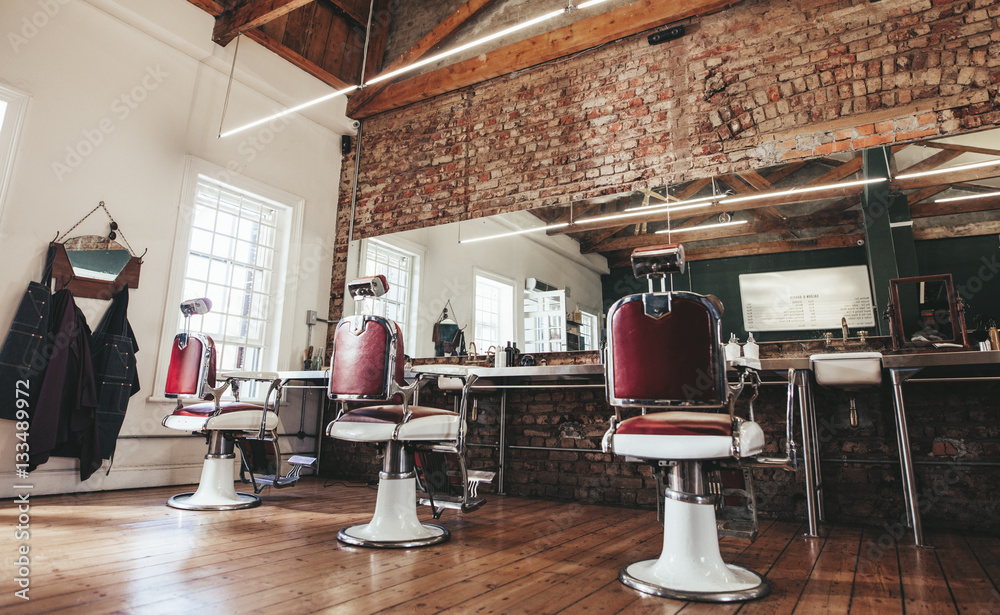 Retro styled barbershop.