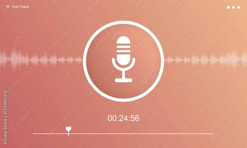 麦克风音频播客广播媒体图形概念
