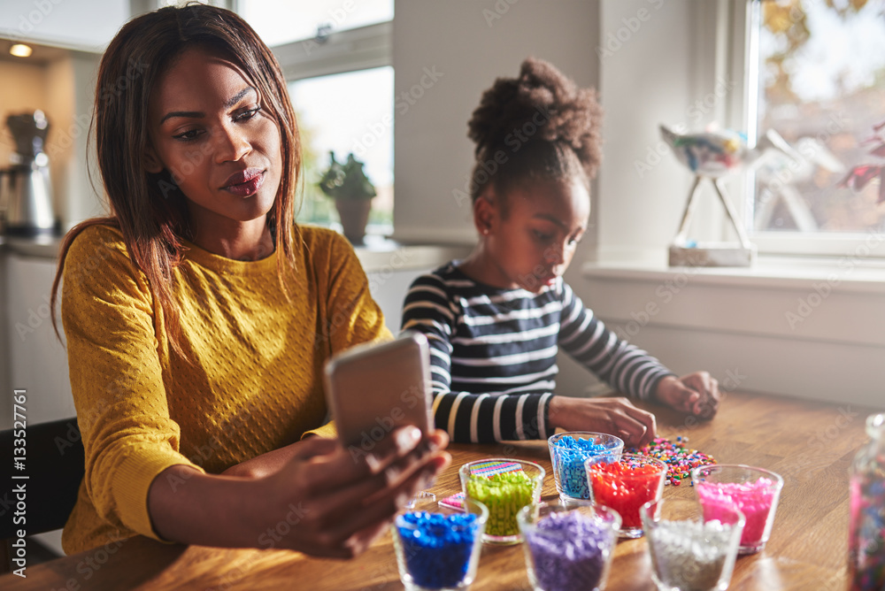 Mother forgetting child because cell phone