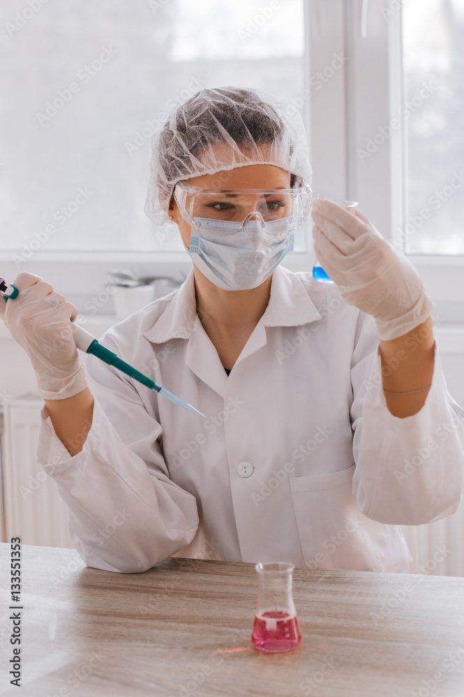 Scientist working at the laboratory