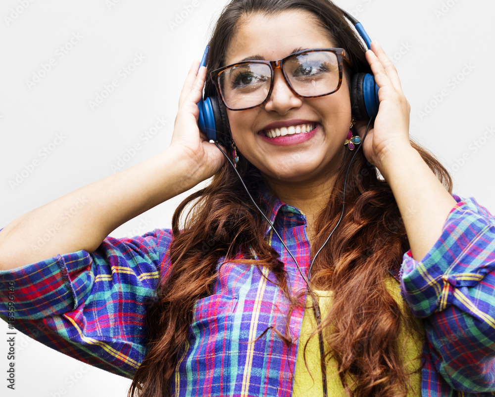 Indian Teen Girl Smiling Portrait Concept