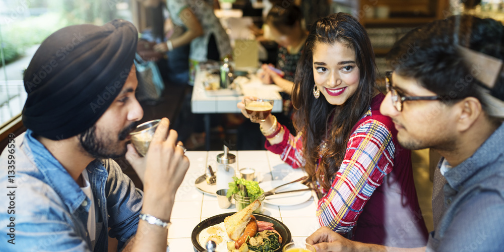 Coffee Shop Celebration Friendship Togetherness Concept