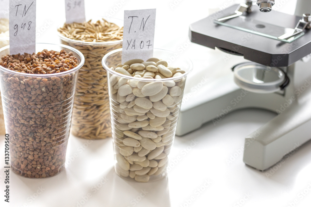 Tests for pesticides in cereal in at laboratory