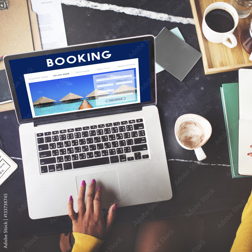 Hotel Booking Reservation Travel Reception Concept