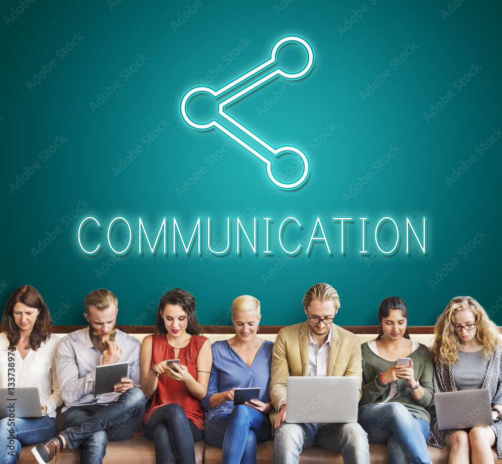 Communication Connection Digital Graphic Concept