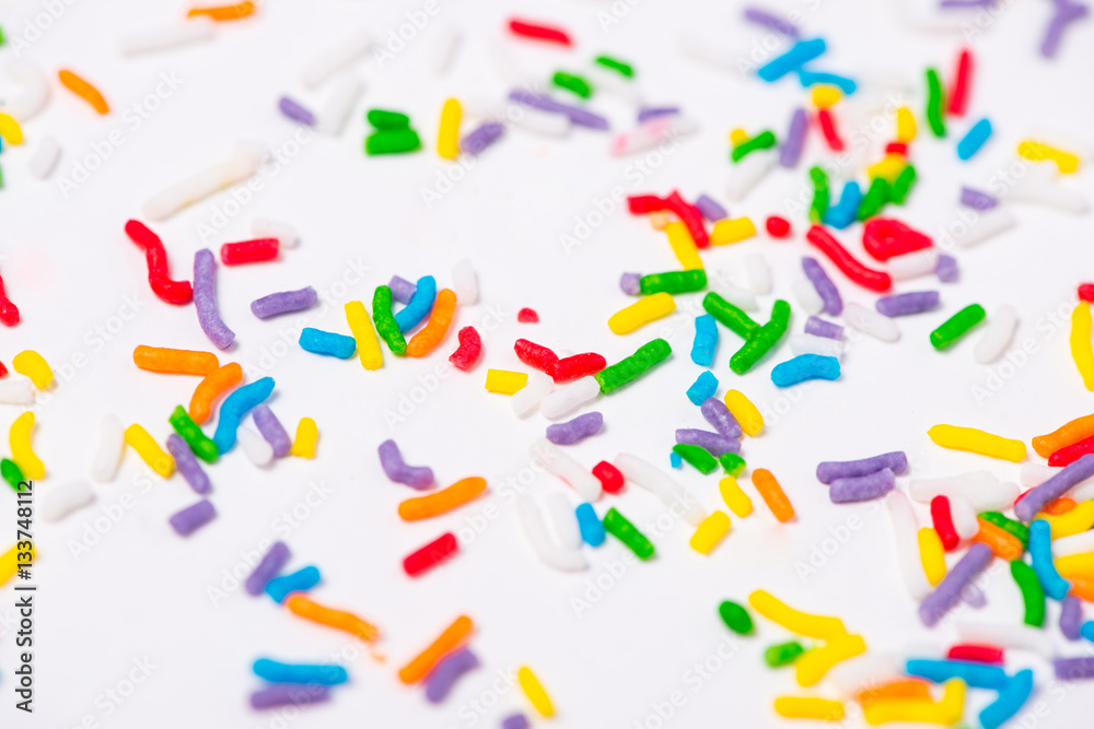 Close-up of colorful sweet icing background