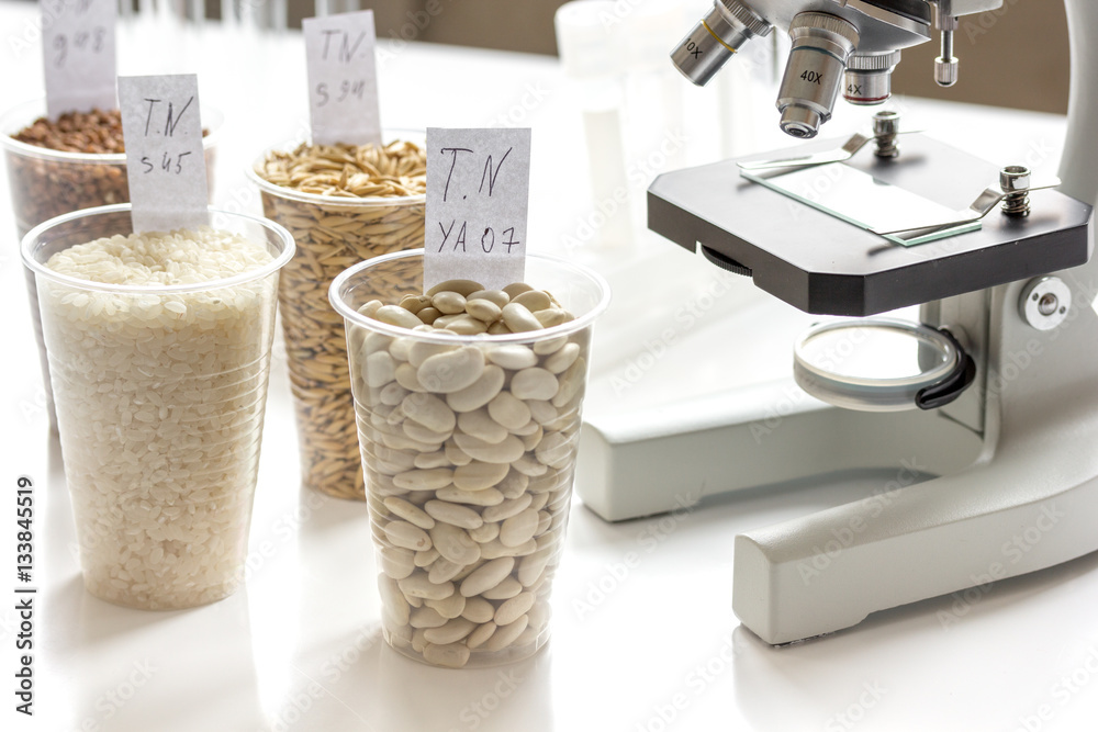 Tests for pesticides in cereal in at laboratory