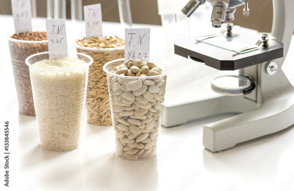 Tests for pesticides in cereal in at laboratory