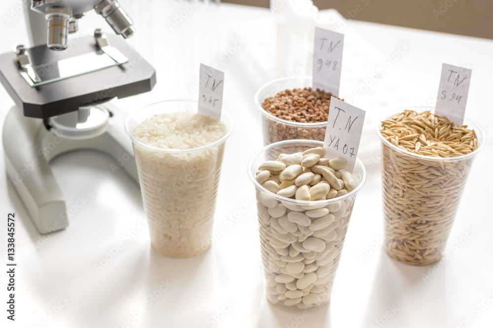 Tests for pesticides in cereal in at laboratory