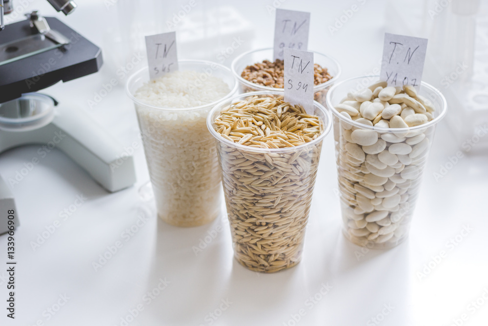 Tests for pesticides in cereal in at laboratory