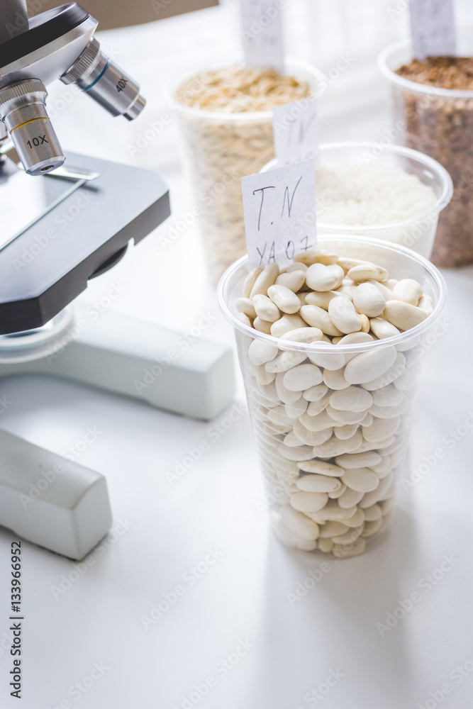 Tests for pesticides in cereal in at laboratory