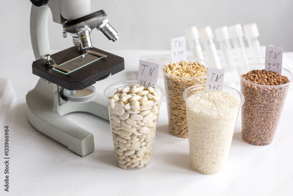 Tests for pesticides in cereal in at laboratory