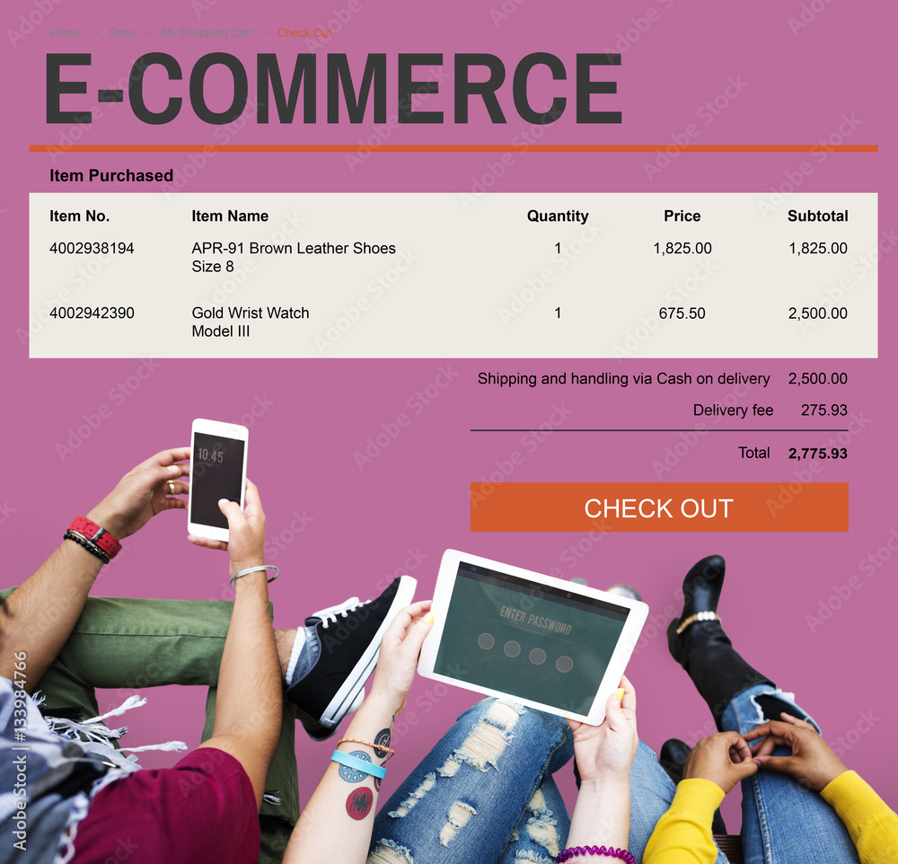 E-commerce Online Shopping Website Technology Concept