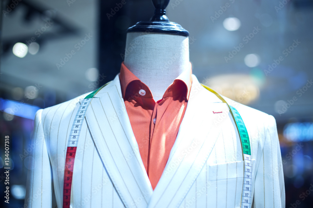 mens business suit on mannequin