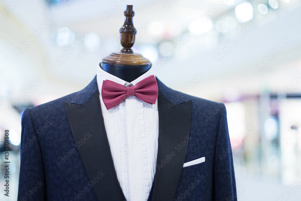 mens business suit on mannequin