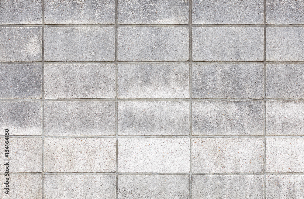 Concrete block wall seamless background and pattern texture