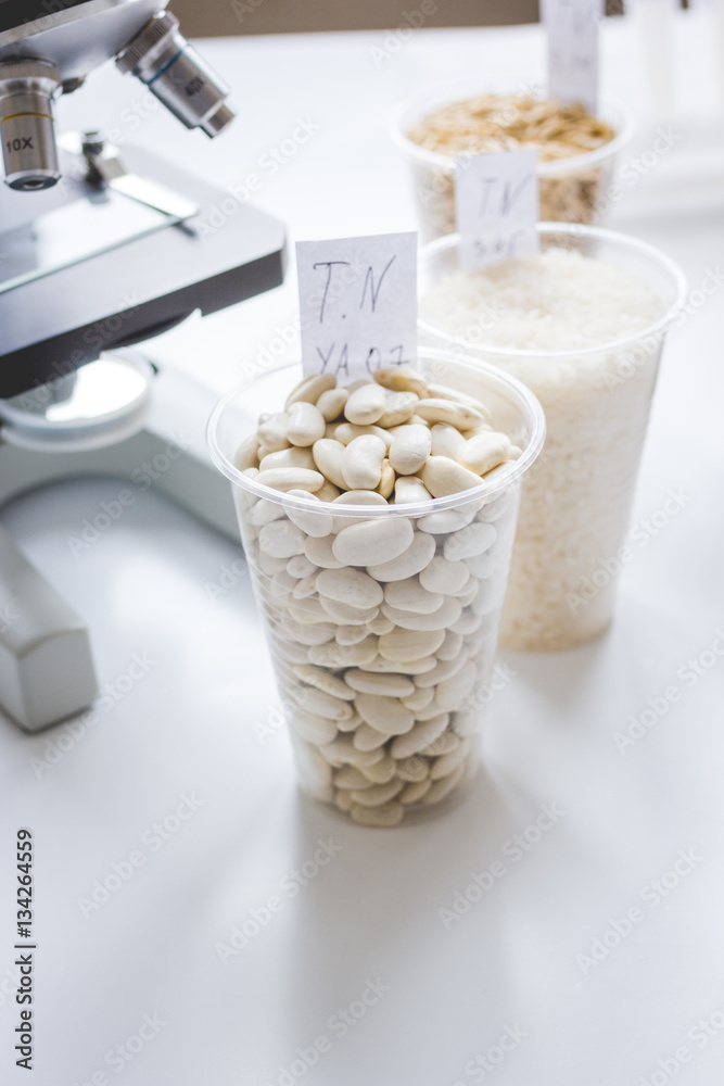 Tests for pesticides in cereal in at laboratory