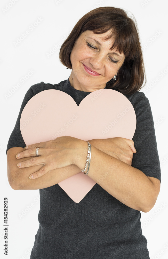 Woman Cheerful Studio Portrait Concept