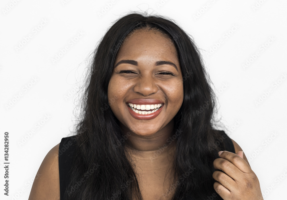 Woman Cheerful Studio Portrait Concept