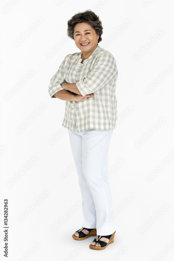 Senior Adult Woman Smiling Happiness Portrait Concept