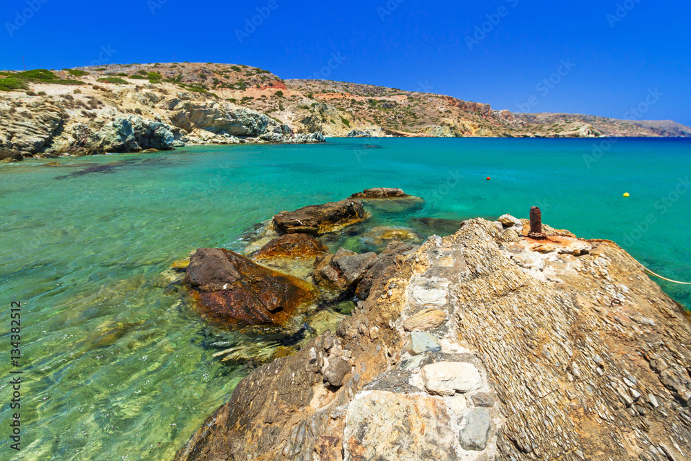 Blue lagoon of Vai beach on Crete, Greece