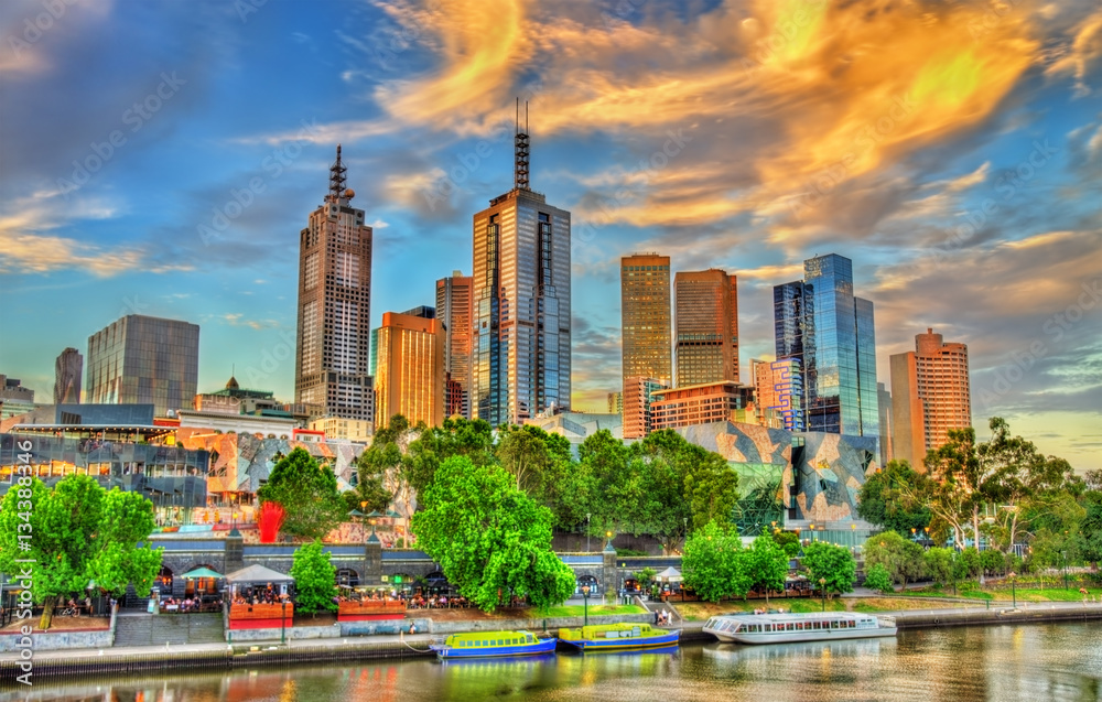 Skyscrapers of Melbourne CBD in Australia