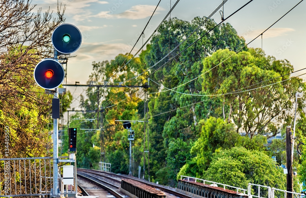 Railway signal in Melbourne, Australia