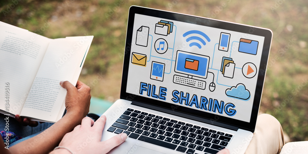 File Sharing Internet Technology Social Storage Concept