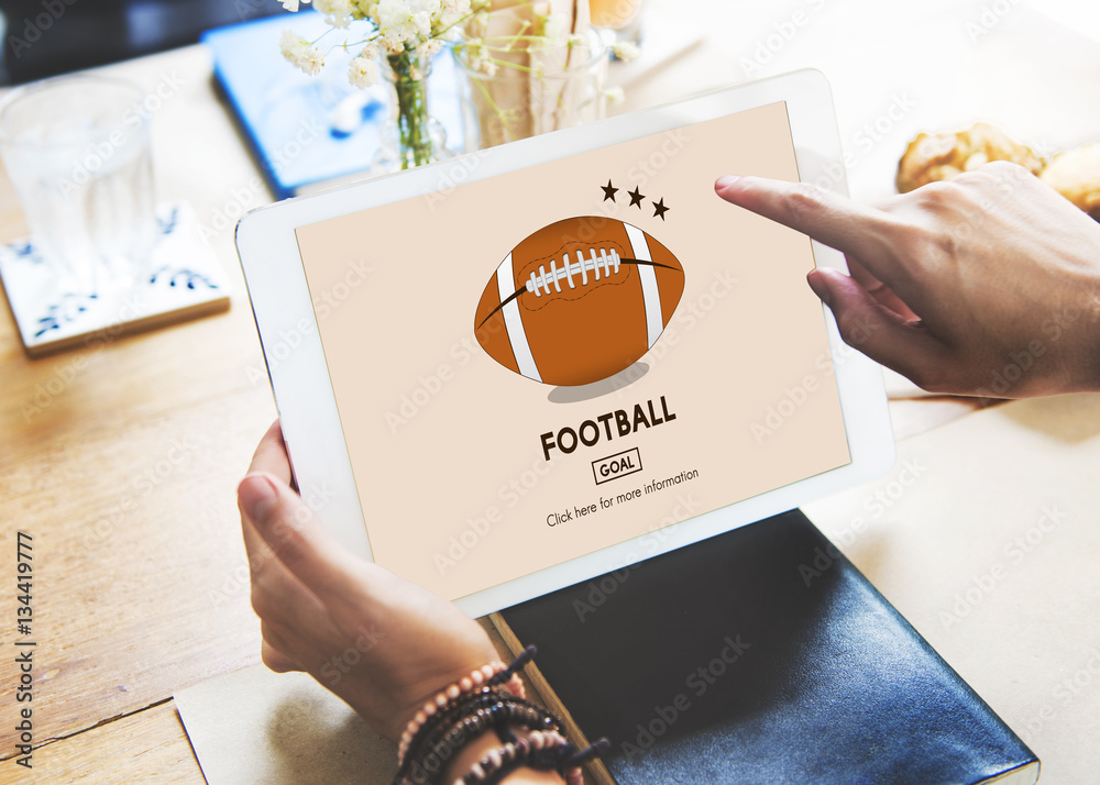 Football Game Ball Play Sports Graphics Concept