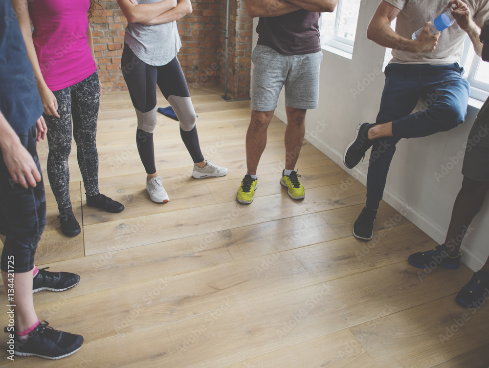 Diversity People Exercise Class Relax Concept