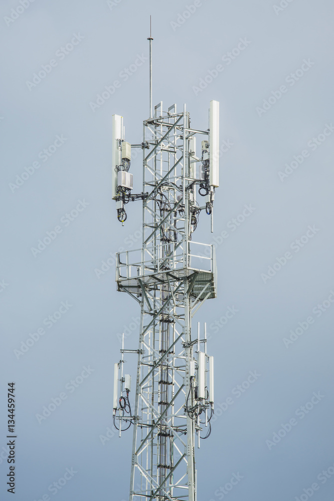 close up Communications Tower on Sky