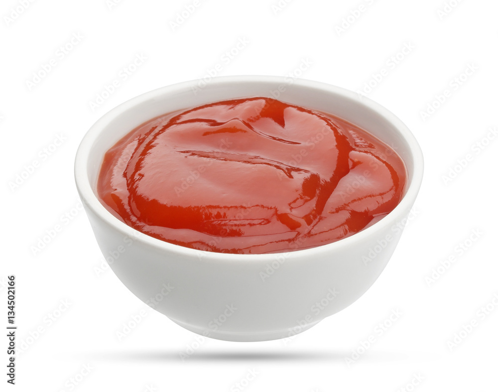 Ketchup isolated on white