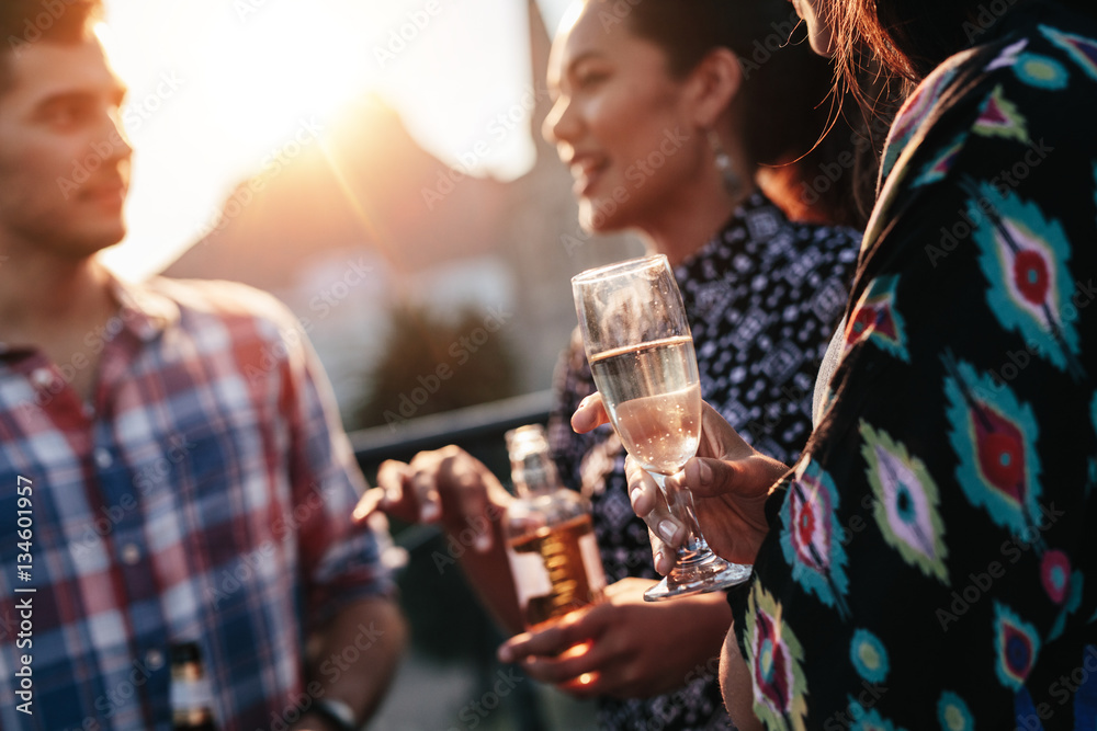 People having drinks at party