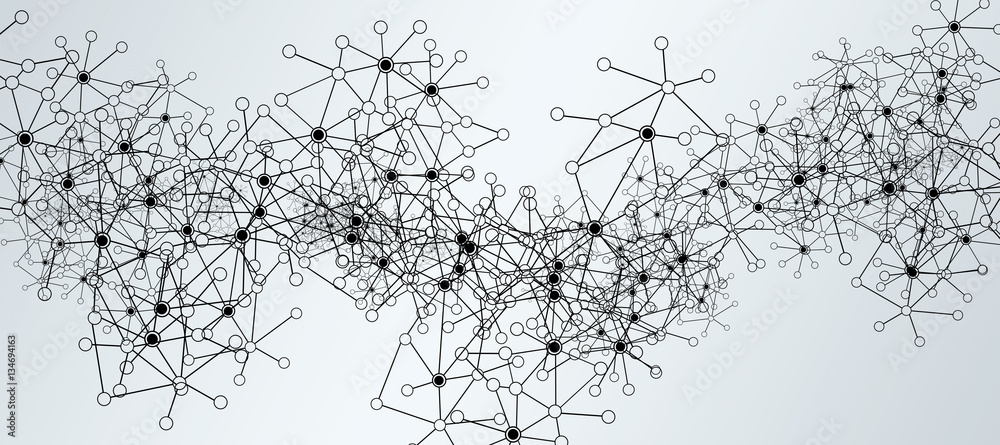 Futuristic data network illustration