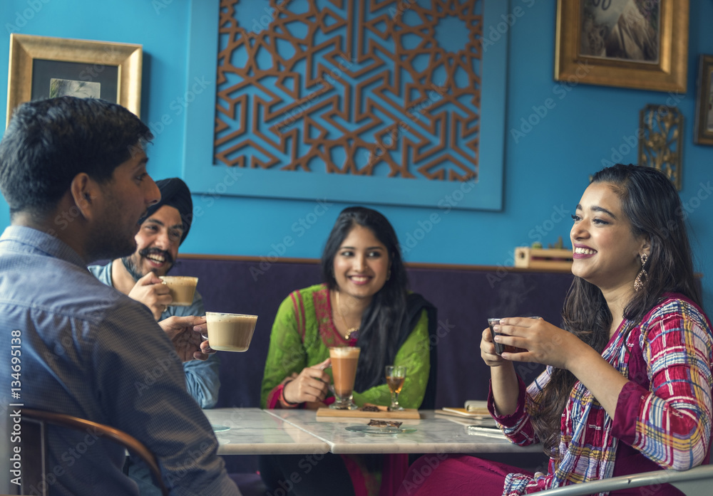 Indian Ethnicity Drinking Cafe Break Coffee Tea Concept