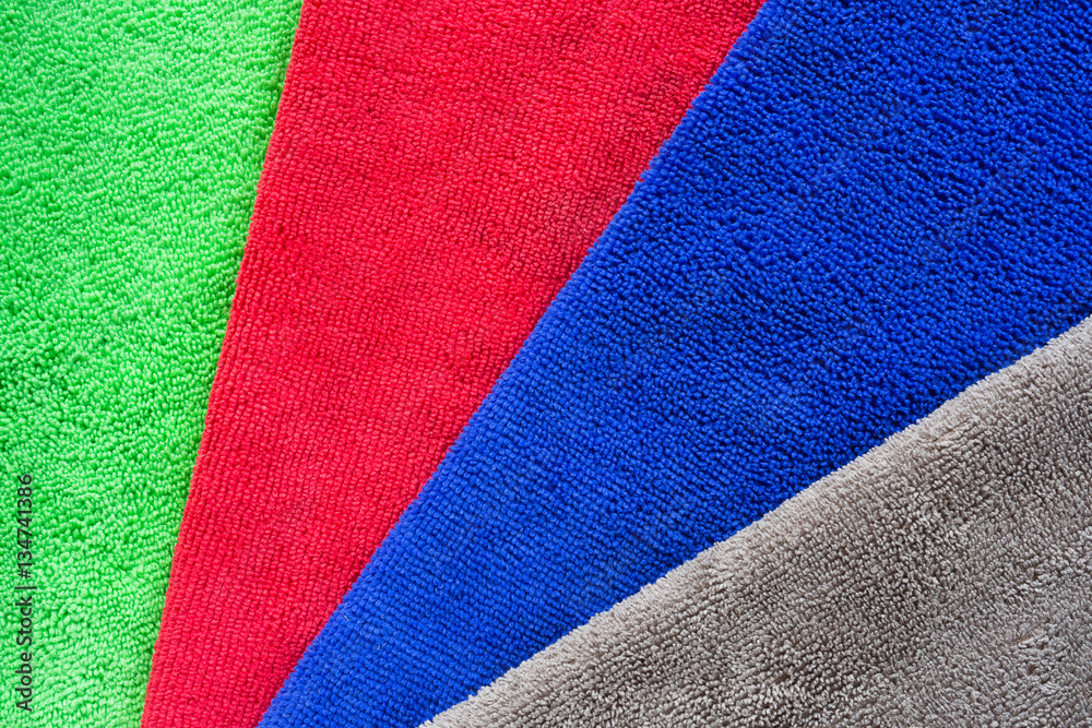 Colorful microfiber fabric for dust removal and cleaning wax on car or absorb water after car wash f