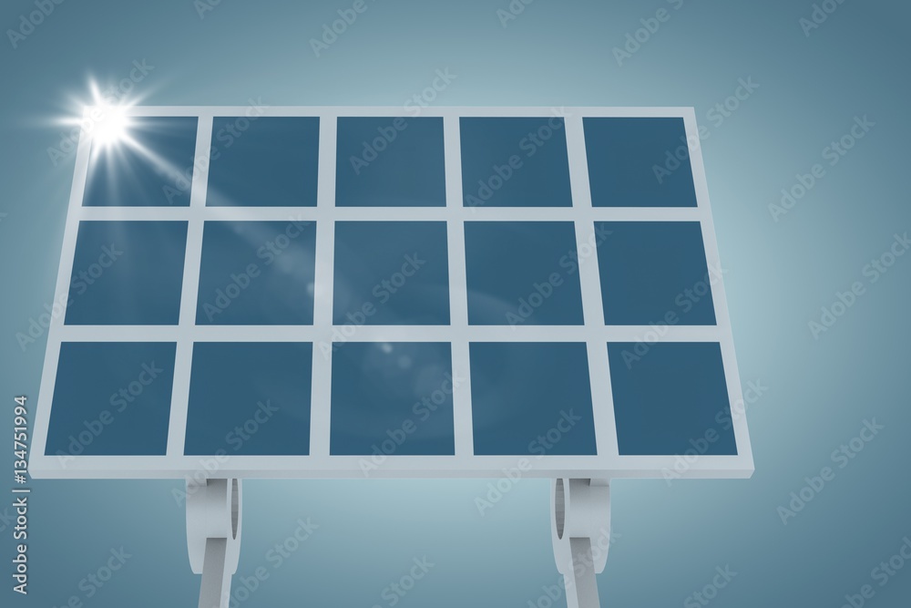 Composite image of solar panel 3d