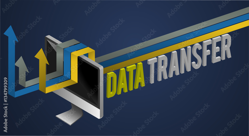 Data Transfer Network Word Concept