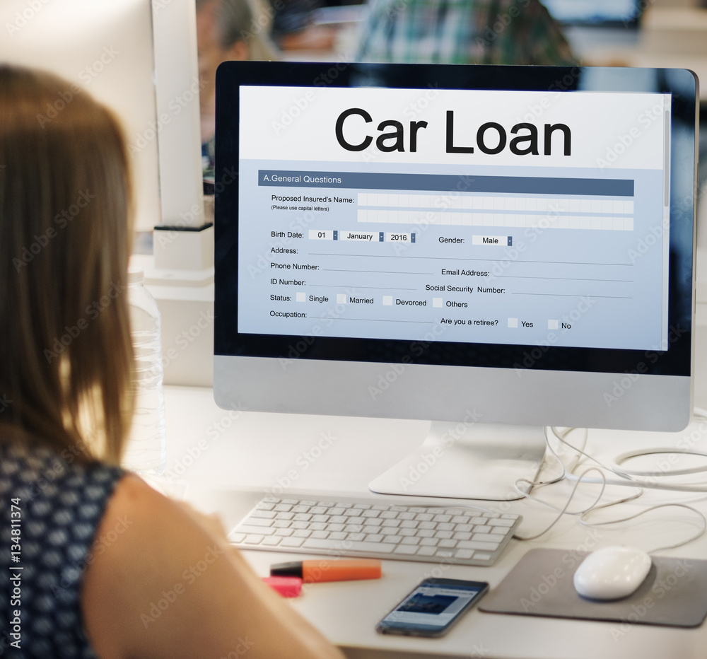 Car Loan Application Form Concept