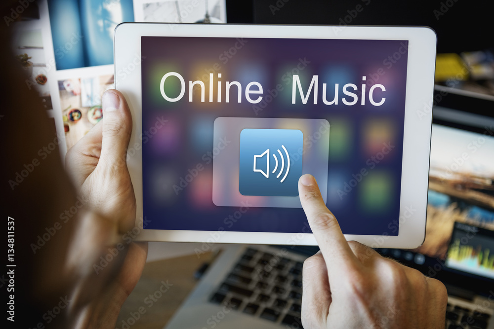 Digital Music Streaming Multimedia Entertainment Online Concept