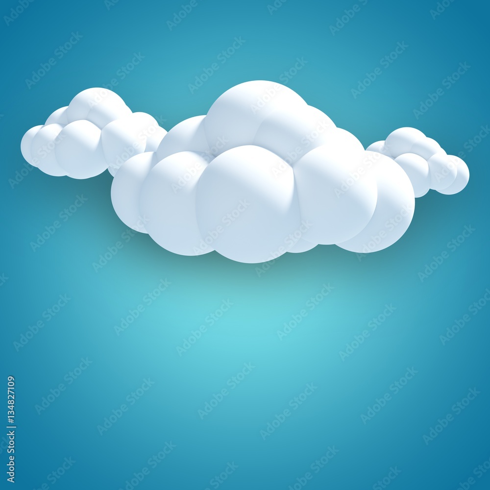 Composite image of digitally generated image of clouds