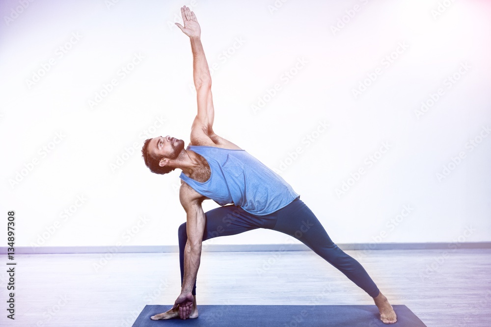 Man performing yoga